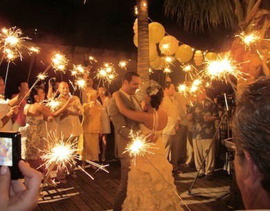 Destination Wedding - sparklers